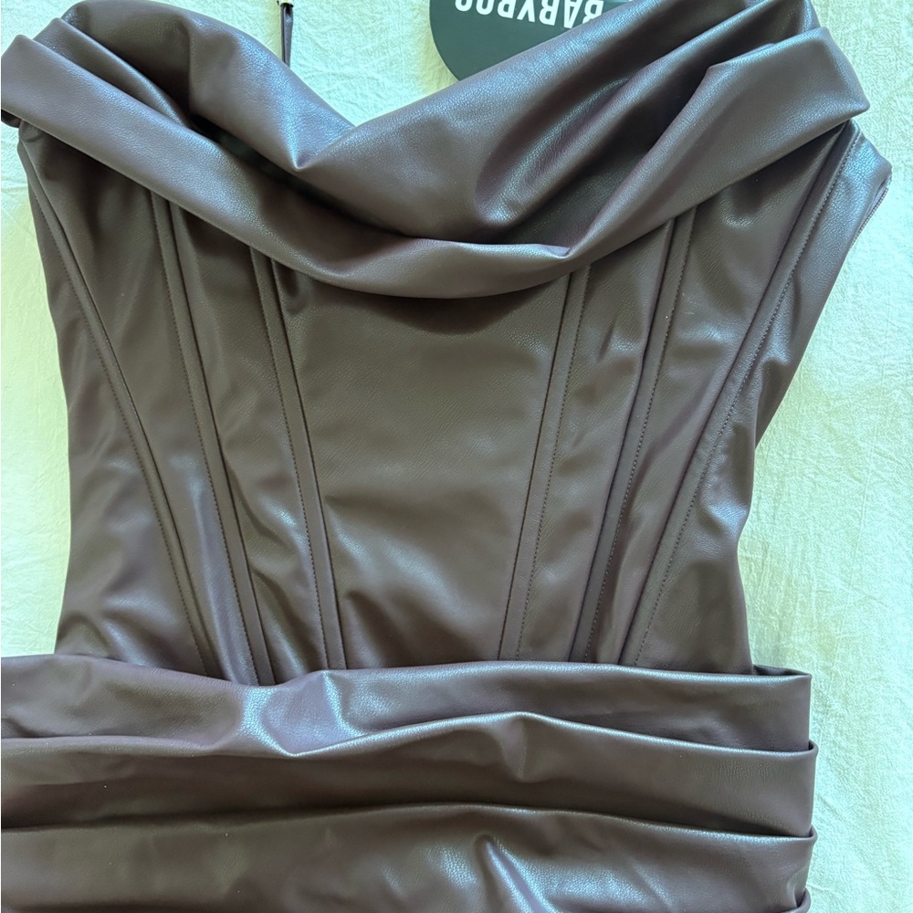 NWT Baby boo Palmer dress in burgundy - Picture 6 of 7